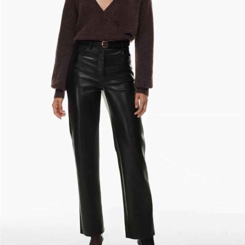 Black Leather Women's Pants